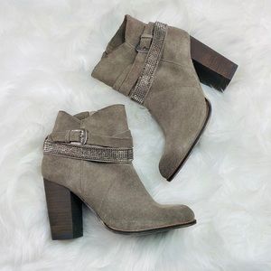 Nine West ZAZA Ankle Boots Gray Suede